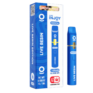 injoy disposable critical mass – live resin – 1g (indica)